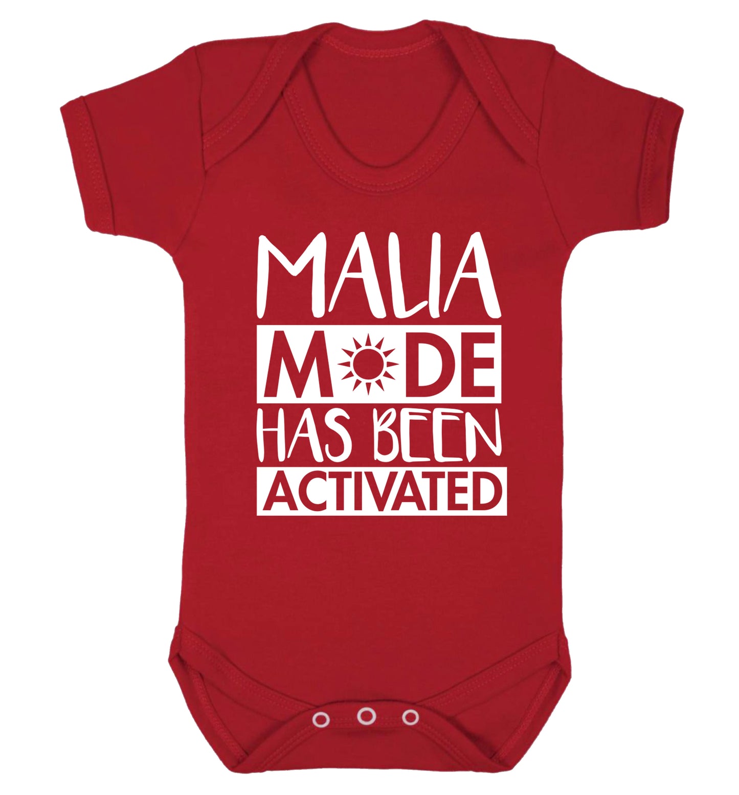 Malia mode has been activated Baby Vest red 18-24 months