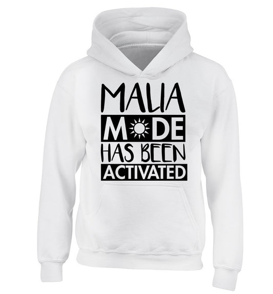 Malia mode has been activated children's white hoodie 12-13 Years