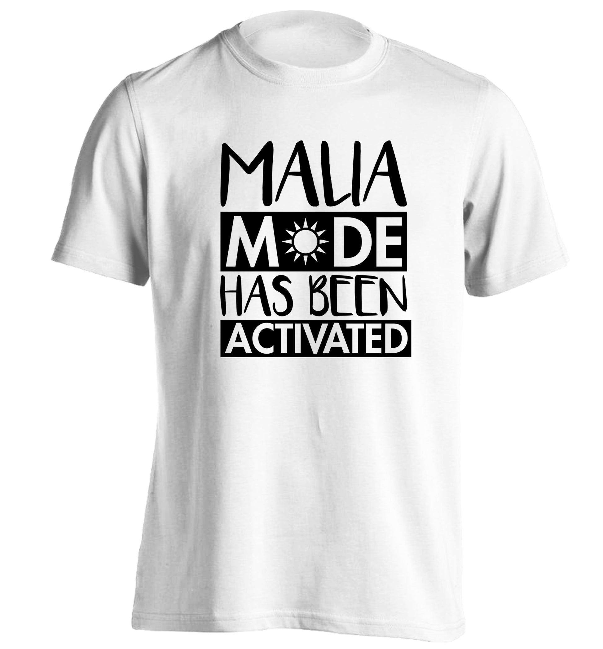 Malia mode has been activated adults unisex white Tshirt 2XL