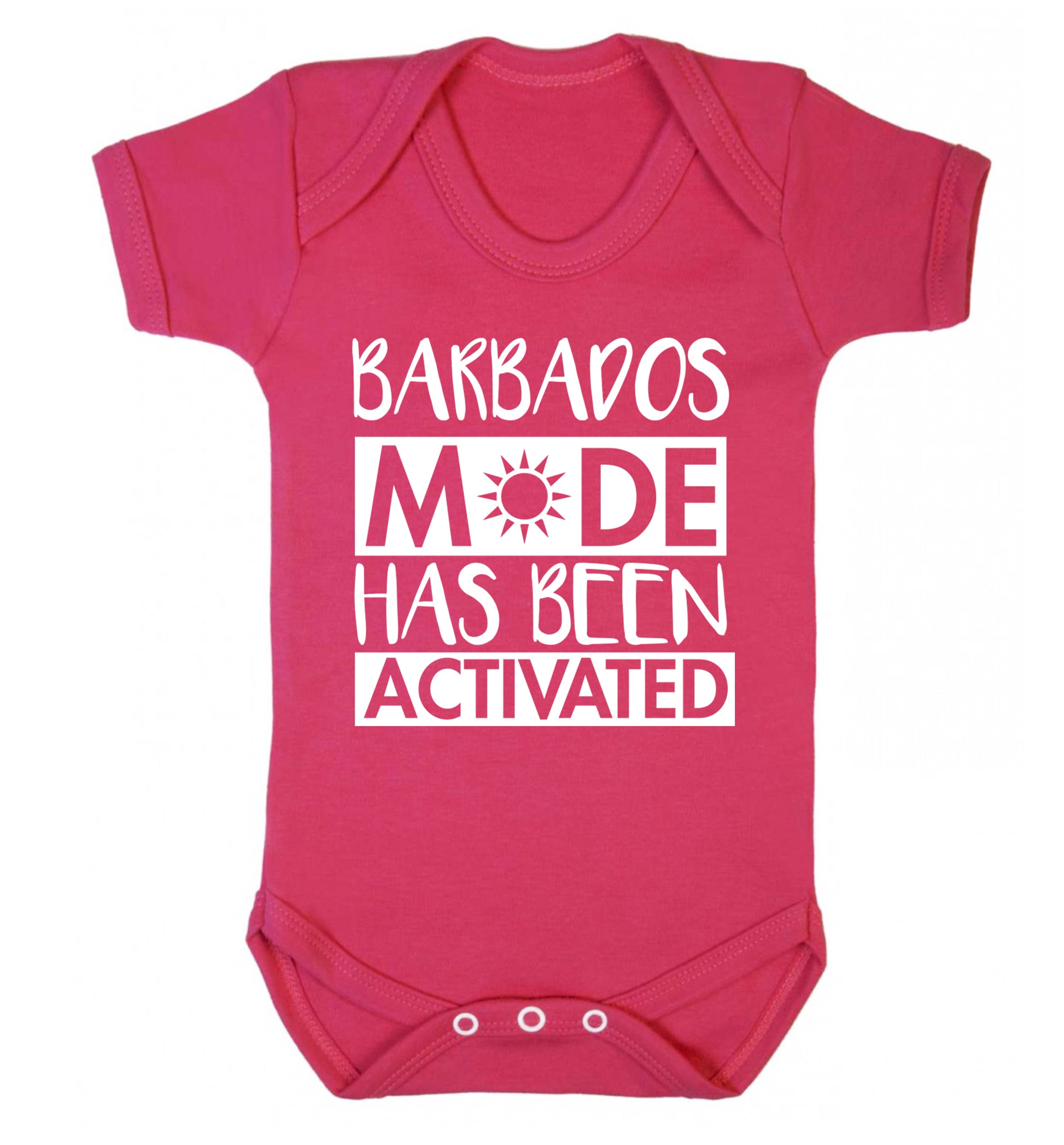 Barbados mode has been activated Baby Vest dark pink 18-24 months