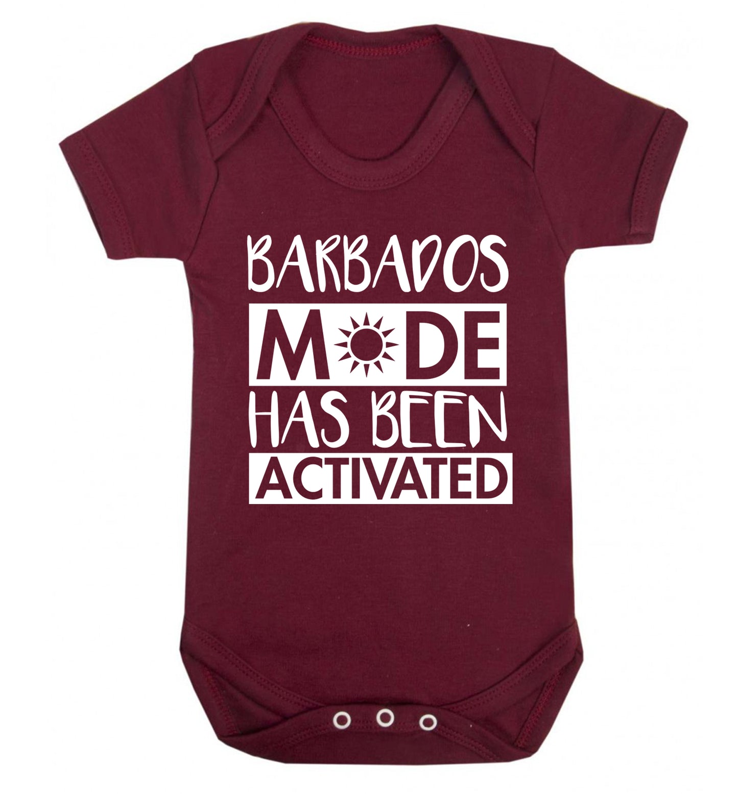 Barbados mode has been activated Baby Vest maroon 18-24 months