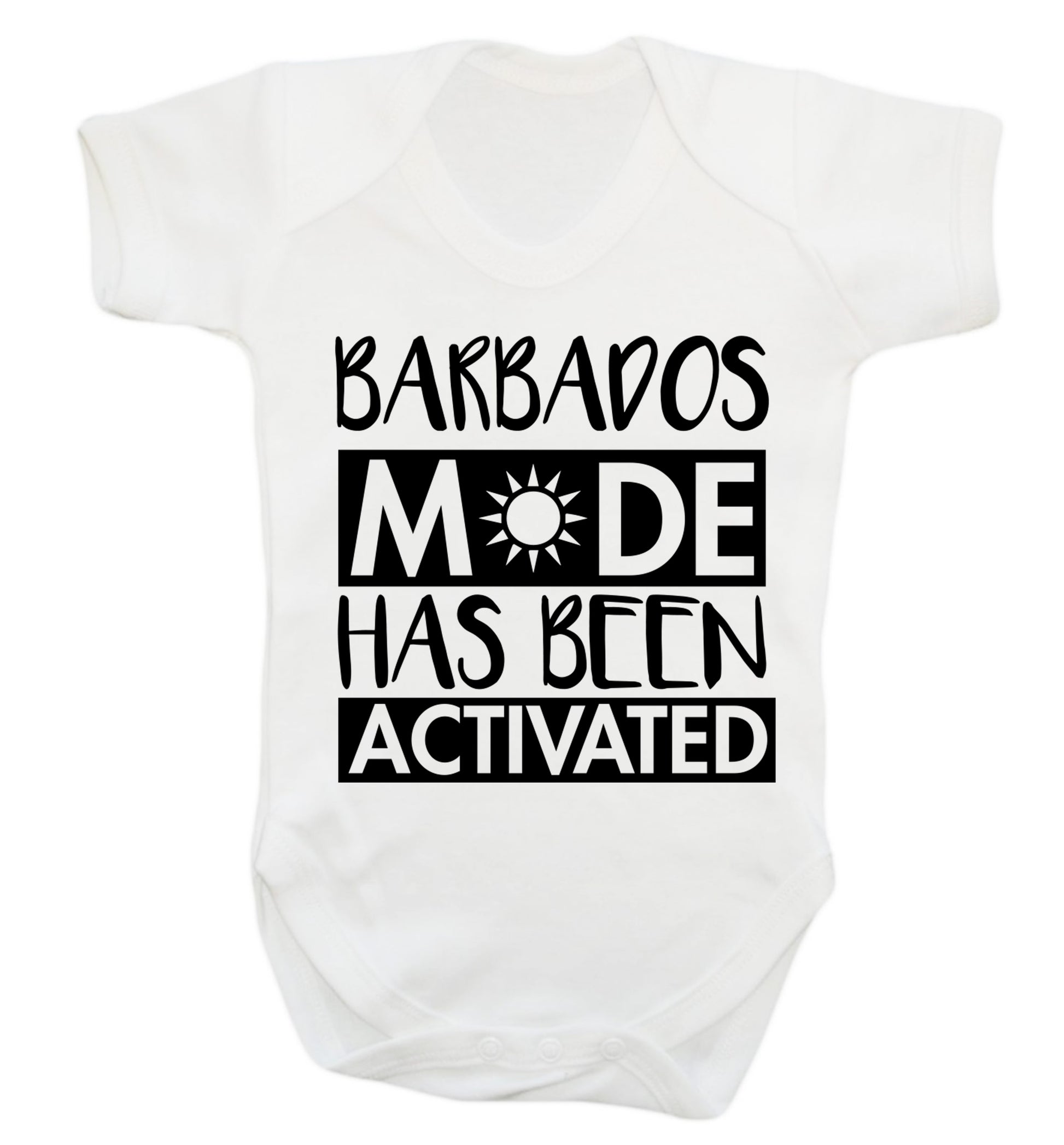 Barbados mode has been activated Baby Vest white 18-24 months
