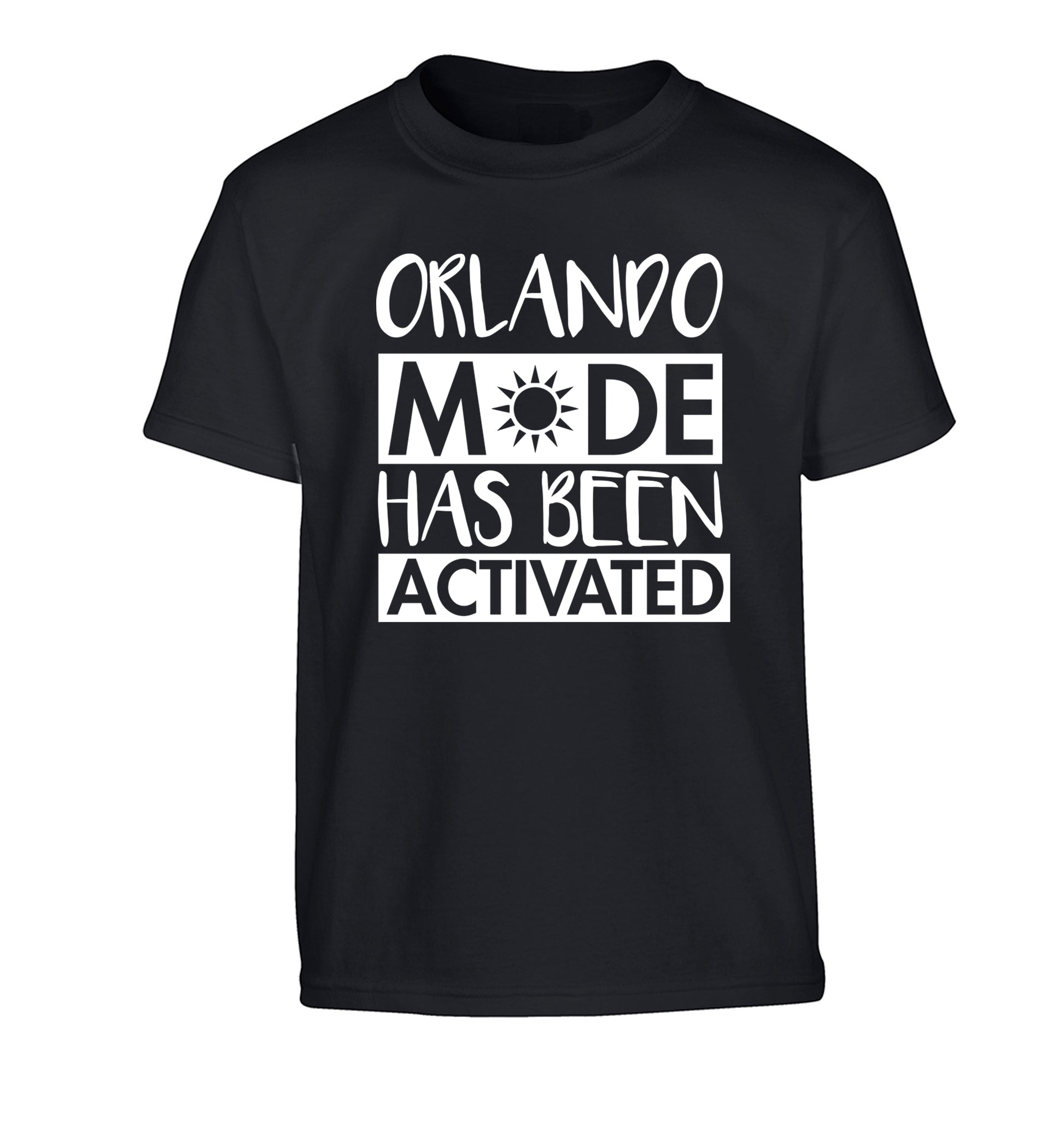 Orlando mode has been activated Children's black Tshirt 12-13 Years