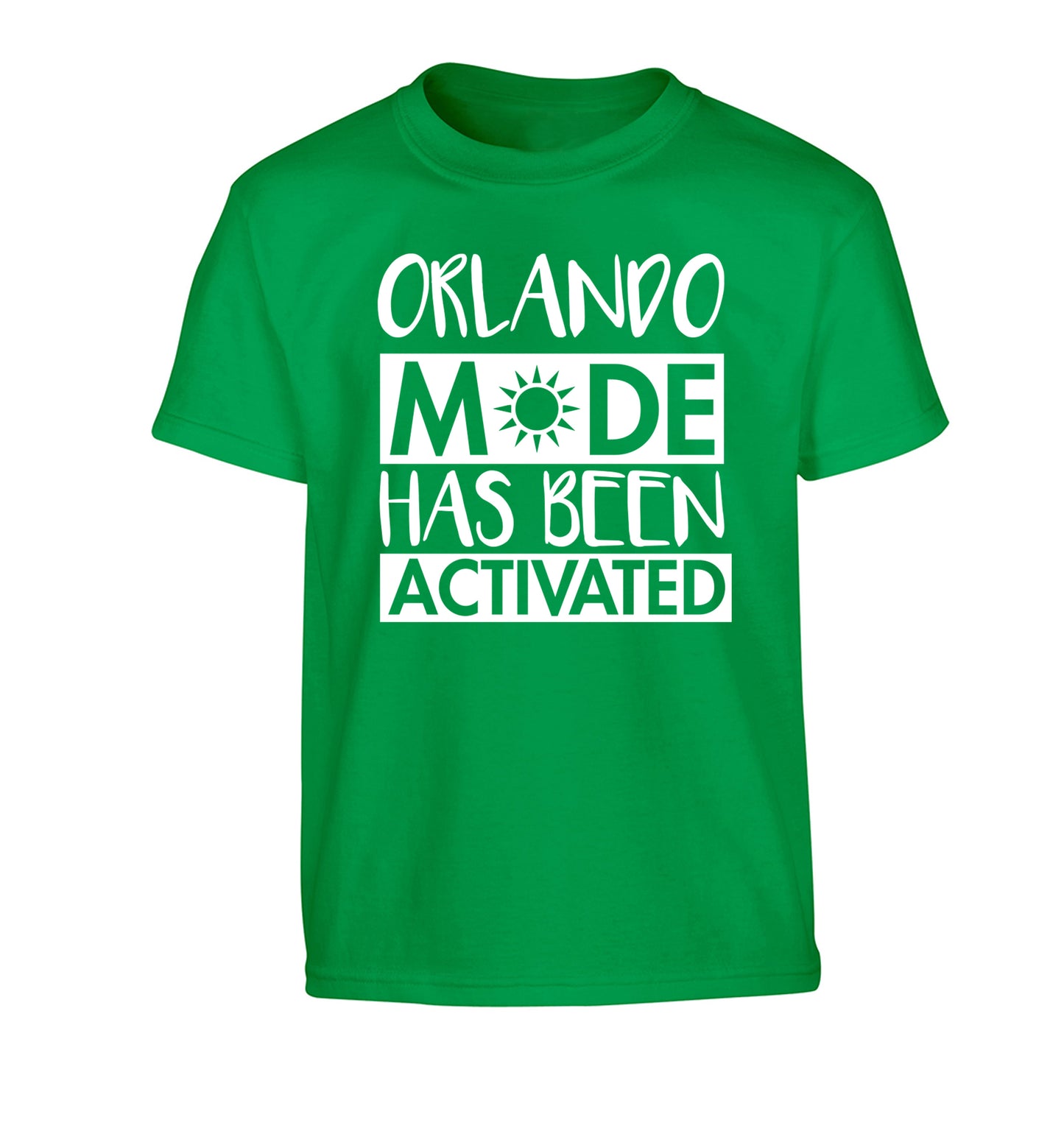 Orlando mode has been activated Children's green Tshirt 12-13 Years