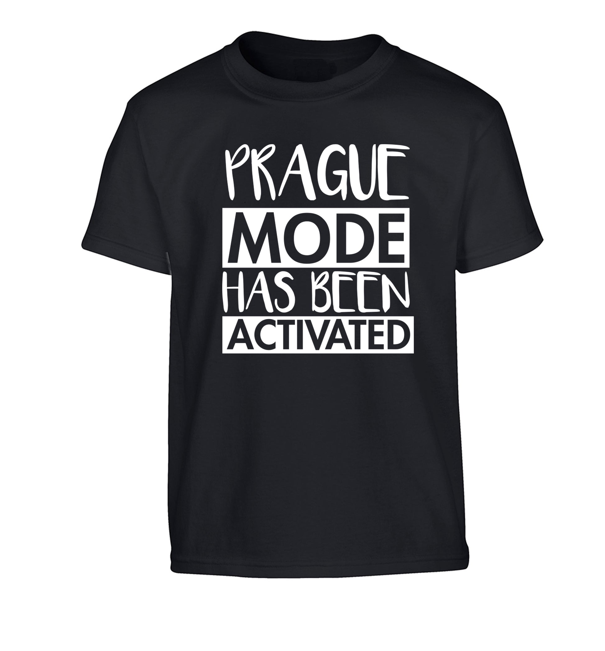 Prague mode has been activated Children's black Tshirt 12-13 Years
