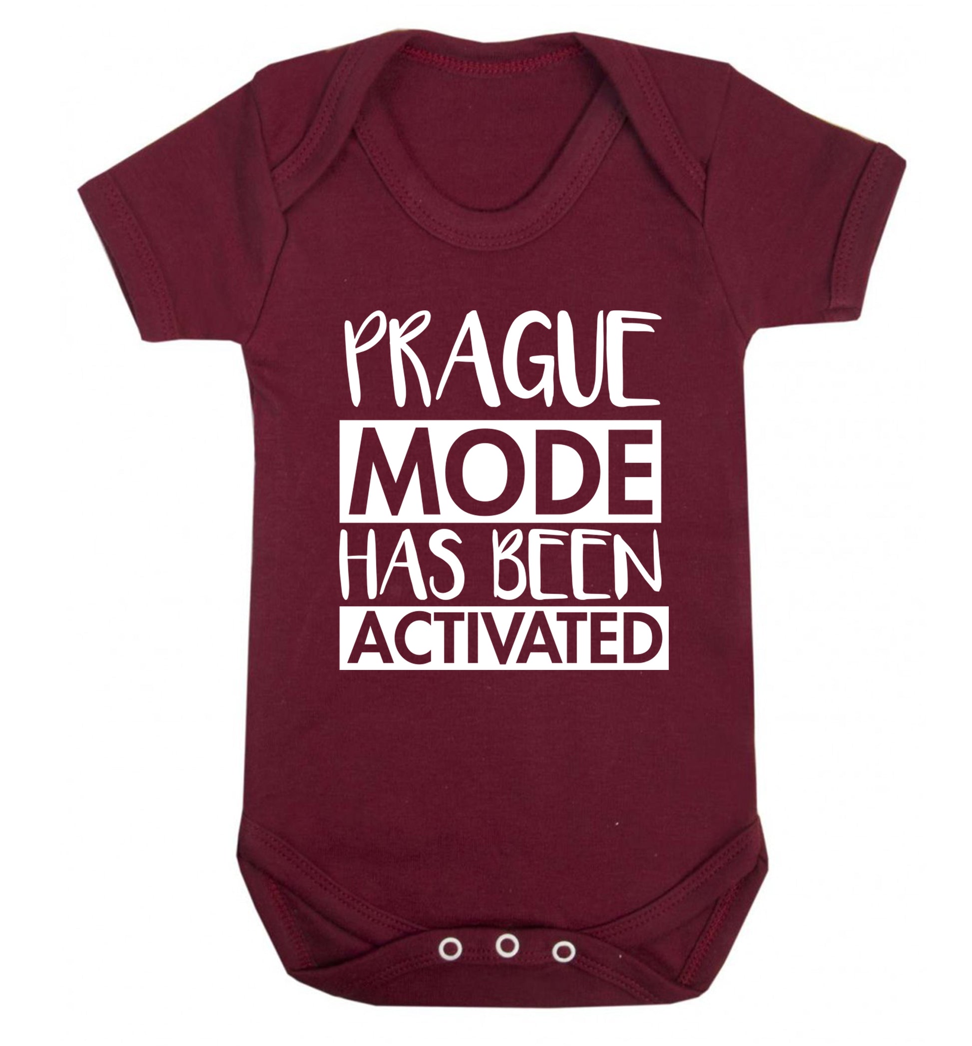 Prague mode has been activated Baby Vest maroon 18-24 months