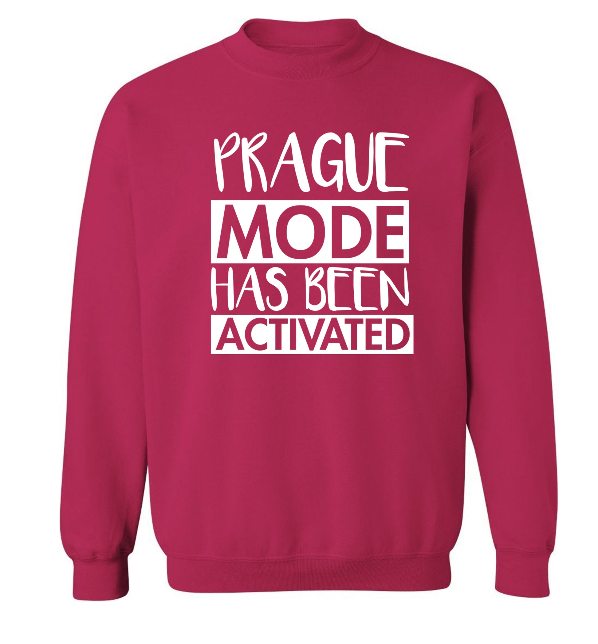 Prague mode has been activated Adult's unisex pink Sweater 2XL