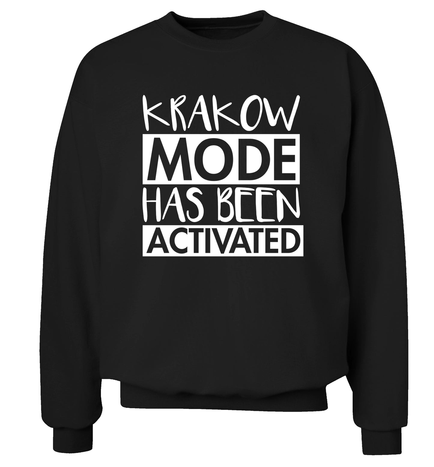 Krakow mode has been activated Adult's unisex black Sweater 2XL