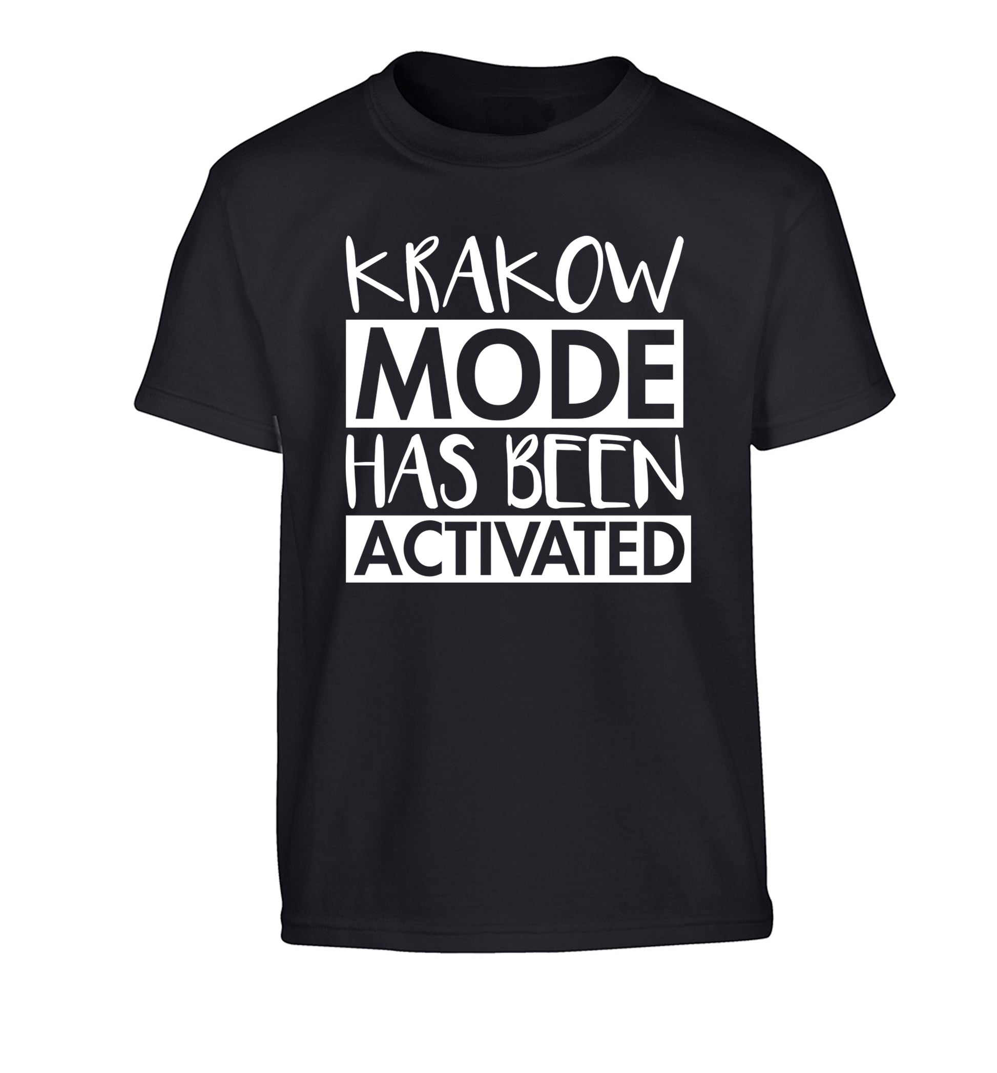 Krakow mode has been activated Children's black Tshirt 12-13 Years