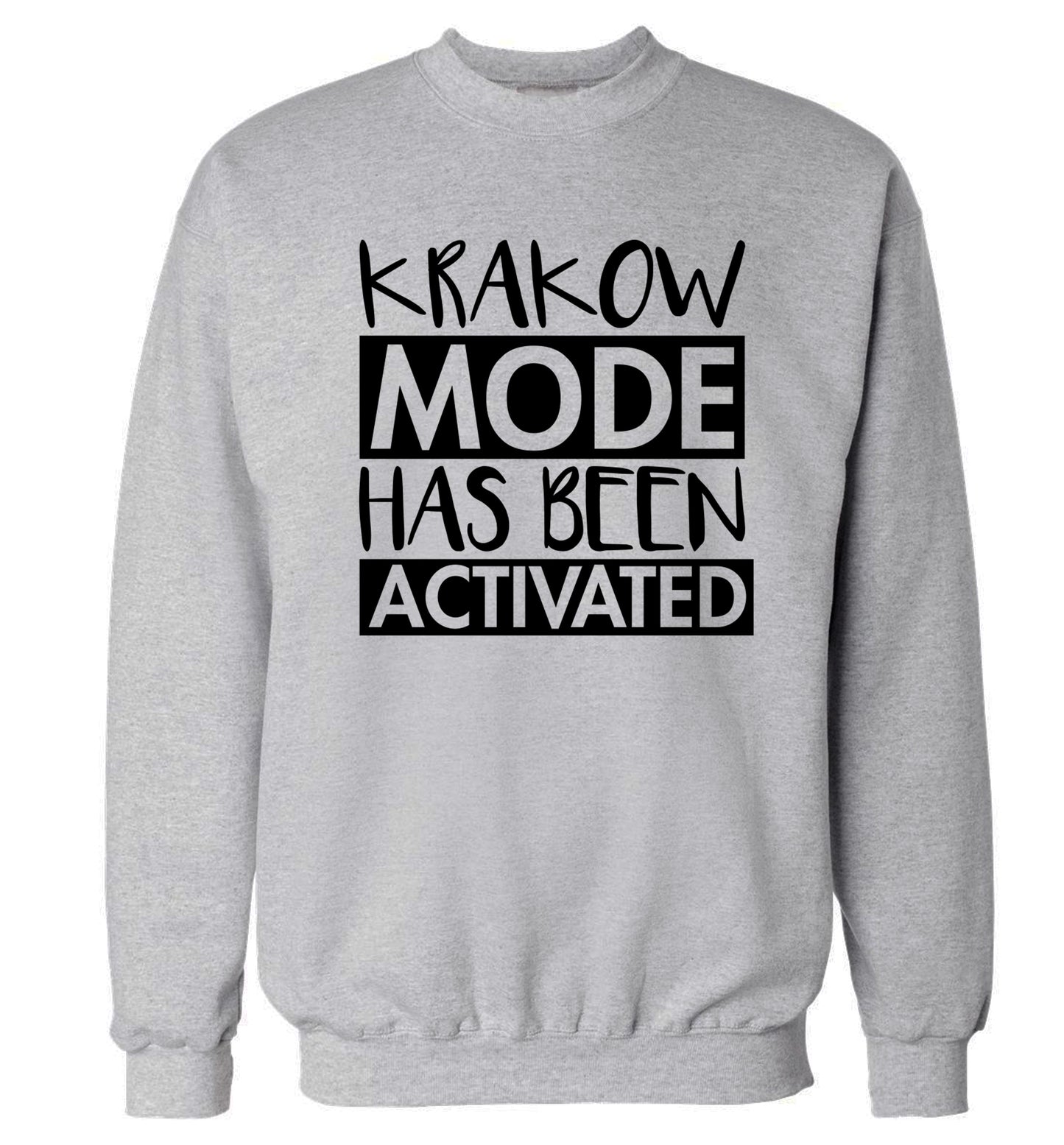 Krakow mode has been activated Adult's unisex grey Sweater 2XL