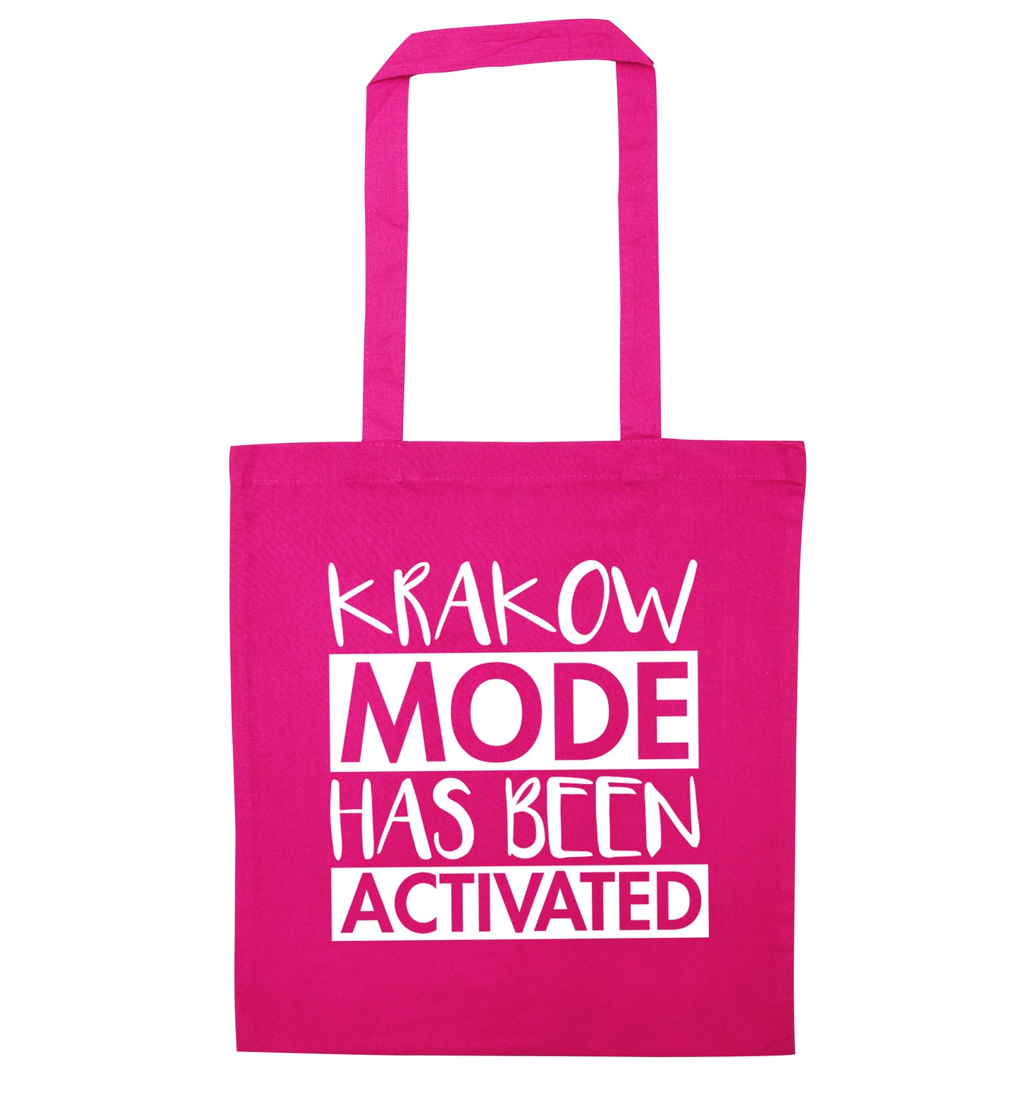 Krakow mode has been activated pink tote bag