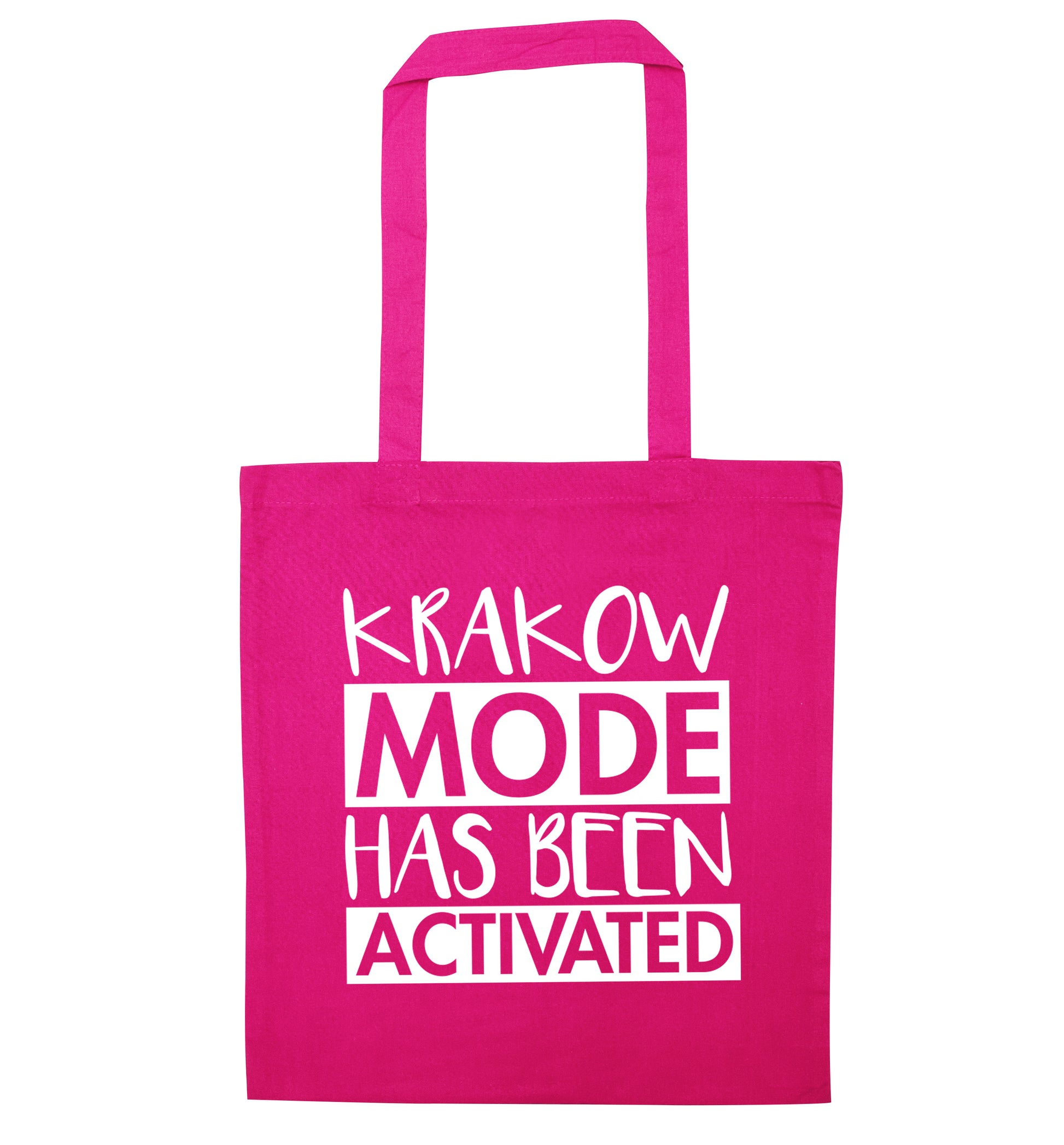 Krakow mode has been activated pink tote bag
