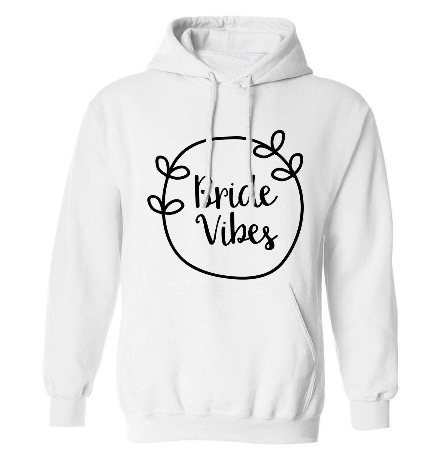 Bride Vibes adults unisex white hoodie 2XL