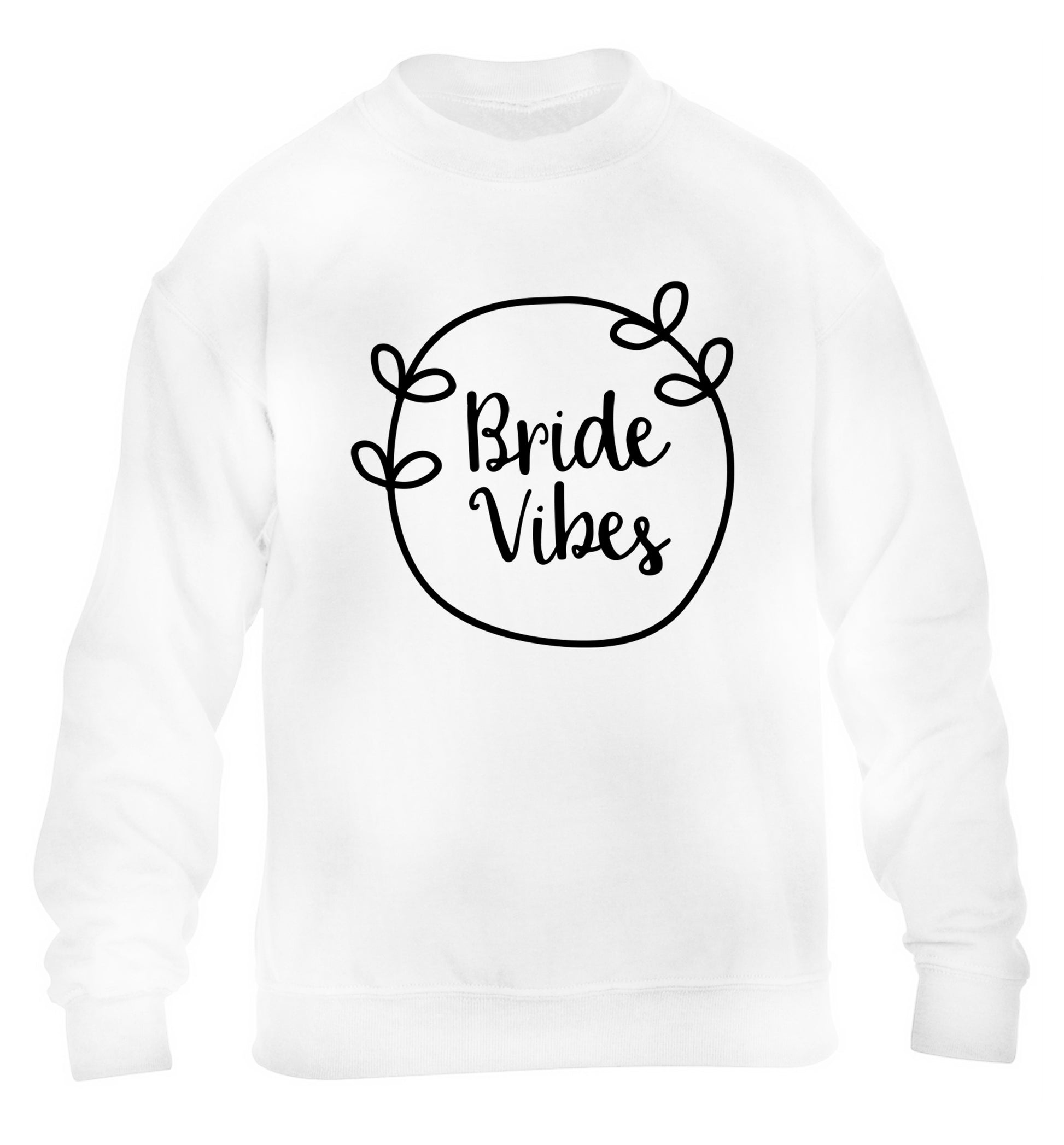 Bride Vibes children's white sweater 12-13 Years