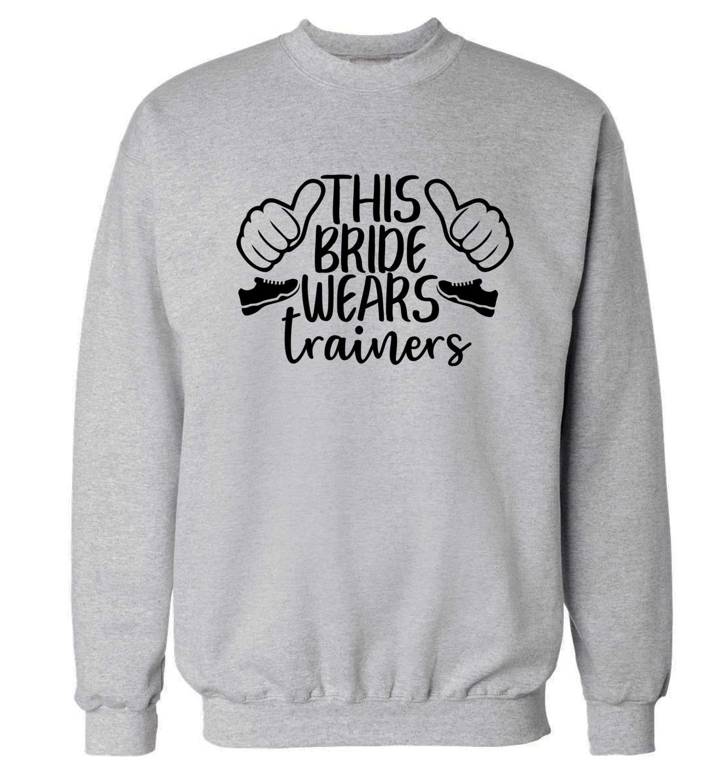 This bride wears trainers Adult's unisex grey Sweater 2XL