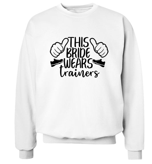 This bride wears trainers Adult's unisex white Sweater 2XL