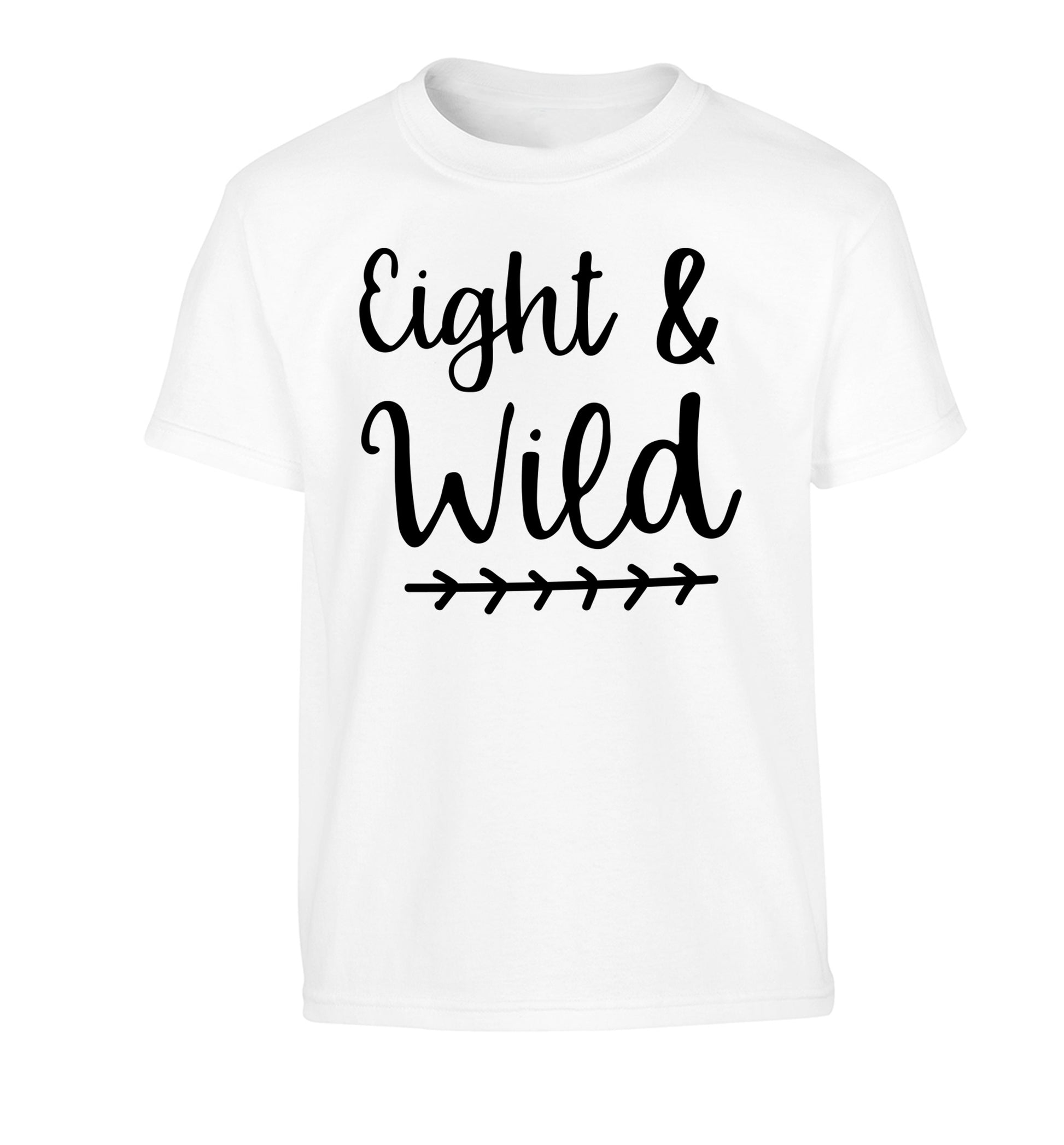 Eight and wild Children's white Tshirt 12-13 Years