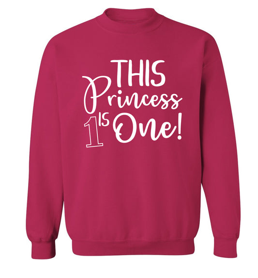 This princess is one Adult's unisex pink Sweater 2XL