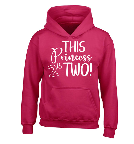 This princess is two children's pink hoodie 12-13 Years