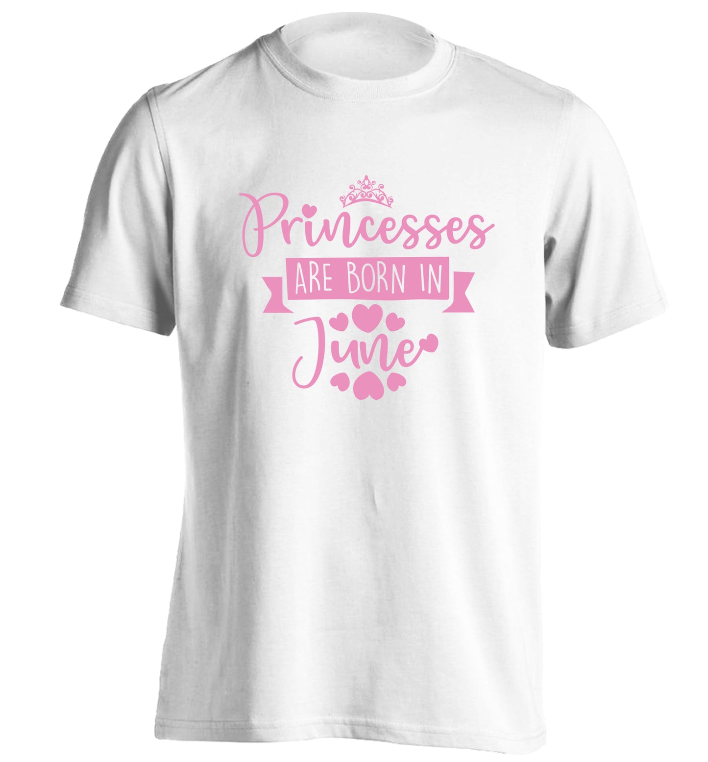 Princesses are born in June adults unisex white Tshirt 2XL