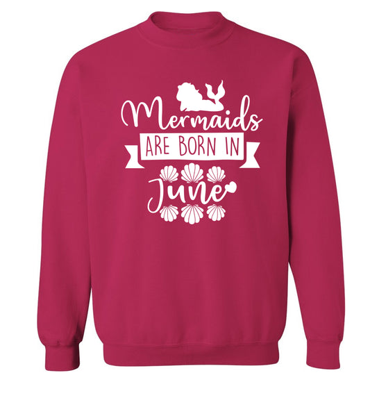 Mermaids are born in June Adult's unisex pink Sweater 2XL