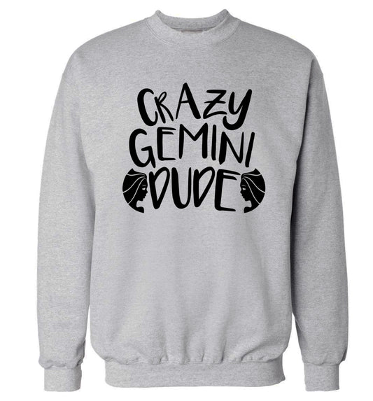 Crazy Gemini dude Adult's unisex grey Sweater 2XL