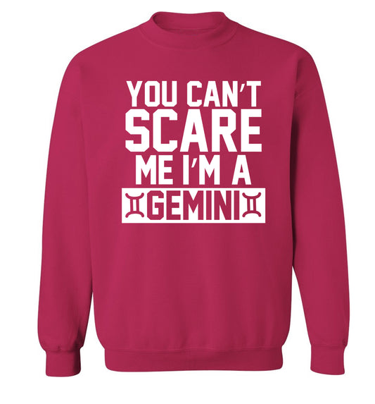 You can't scare me I'm a Gemini Adult's unisex pink Sweater 2XL