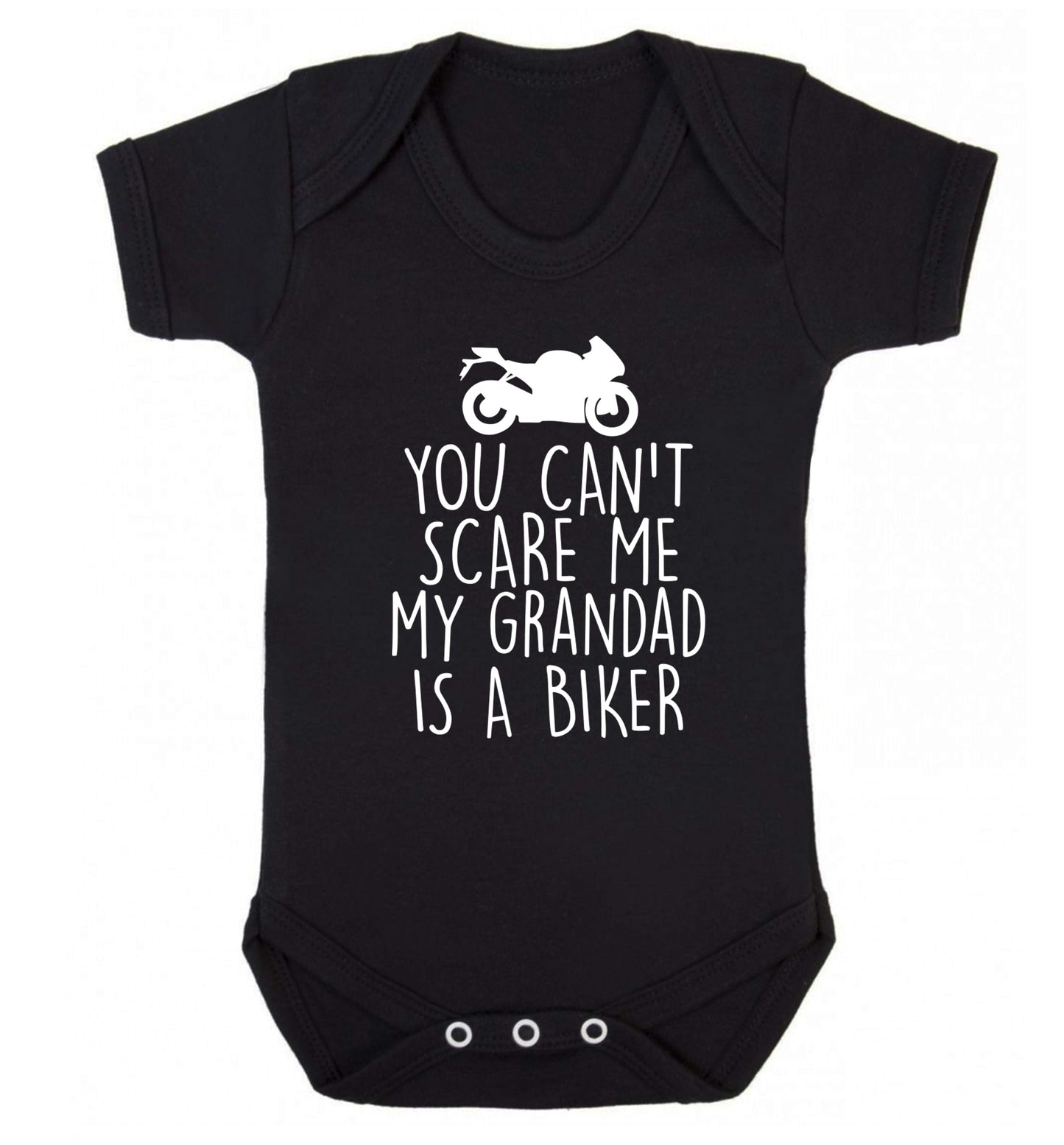 You can't scare me my grandad is a biker Baby Vest black 18-24 months