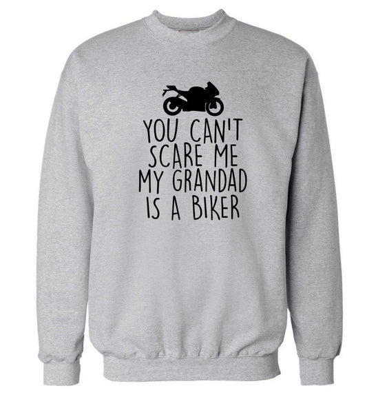 You can't scare me my grandad is a biker Adult's unisex grey Sweater 2XL