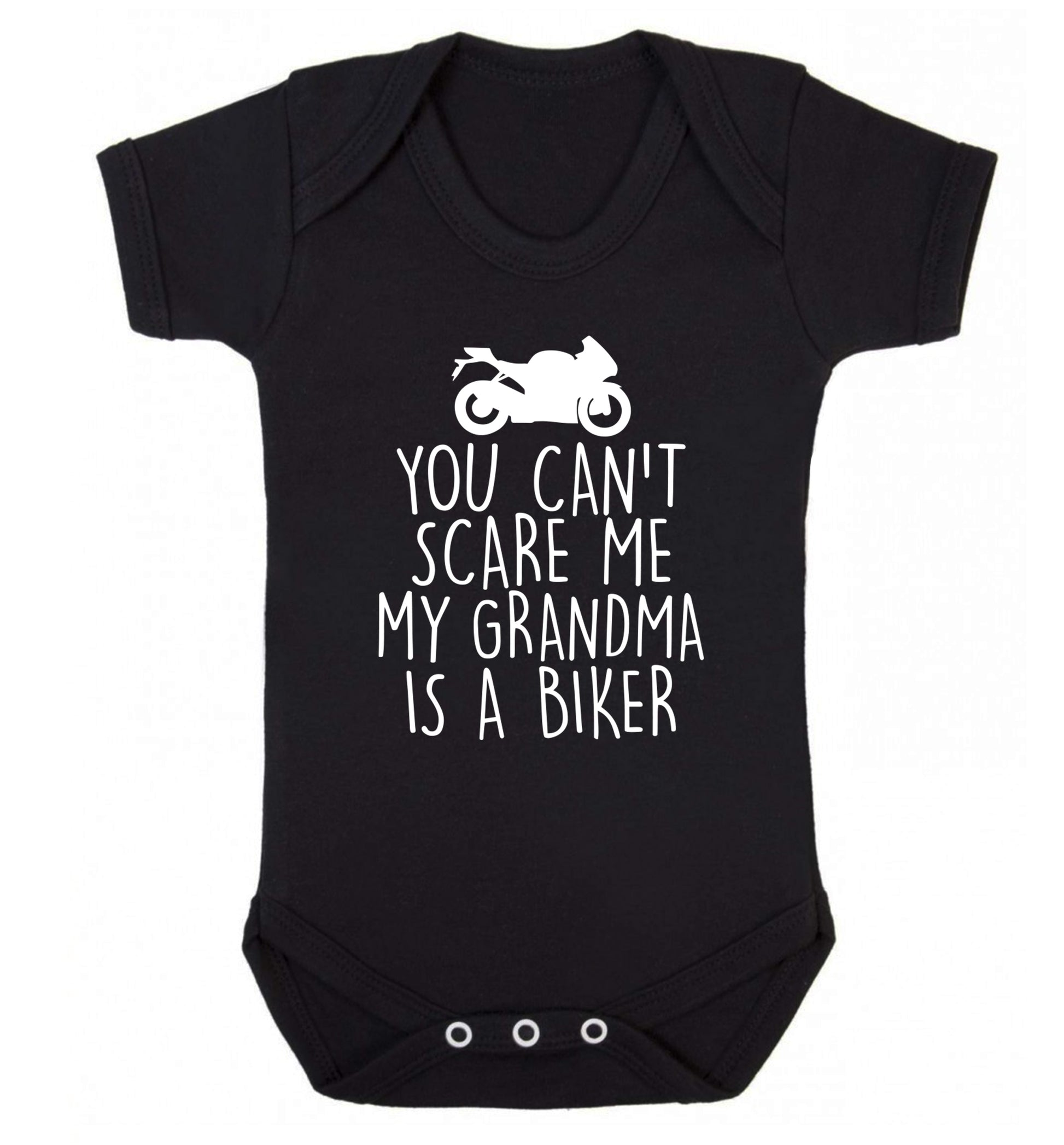 You can't scare me my grandma is a biker Baby Vest black 18-24 months