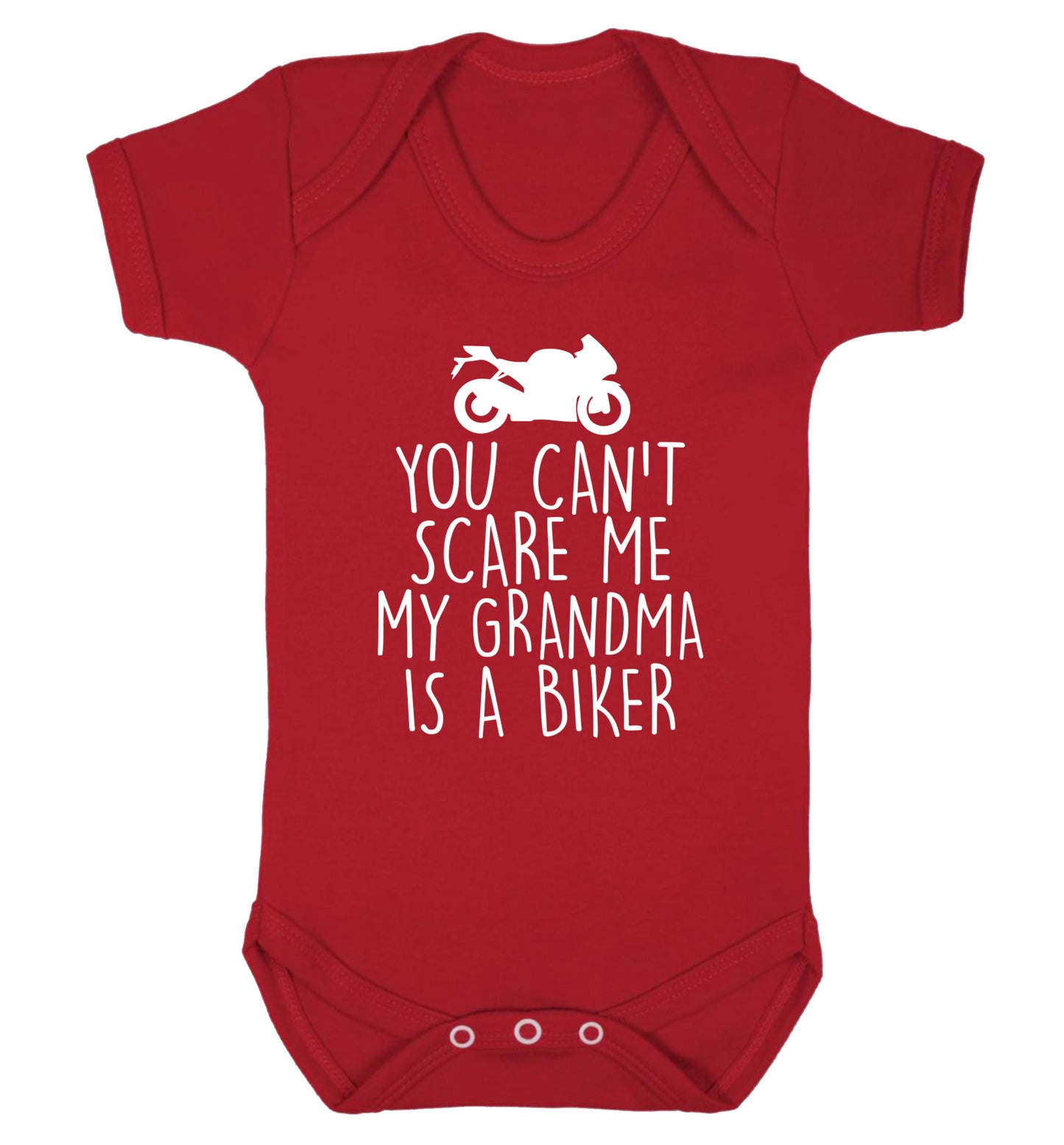You can't scare me my grandma is a biker Baby Vest red 18-24 months