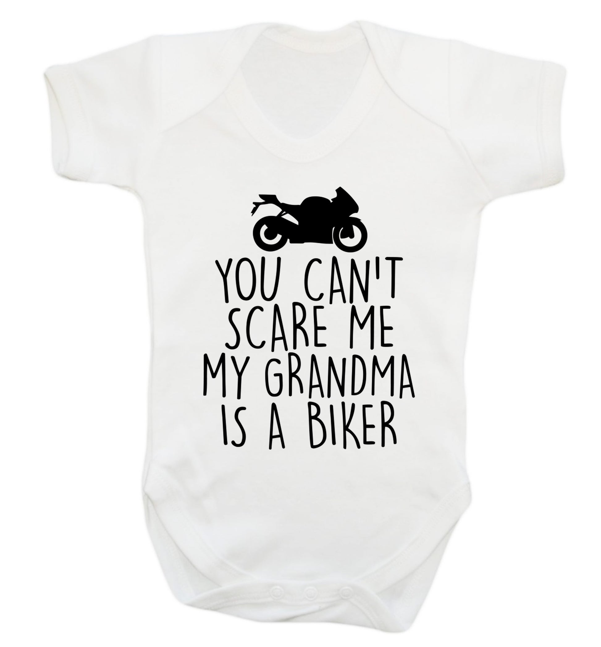 You can't scare me my grandma is a biker Baby Vest white 18-24 months