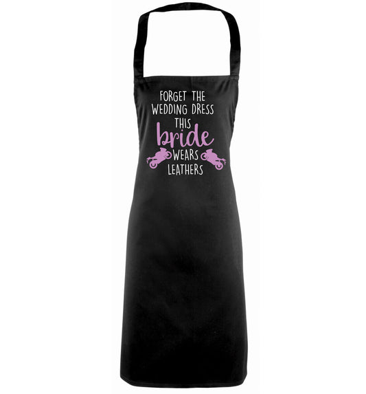 Forget the wedding dress this bride wears leathers black apron