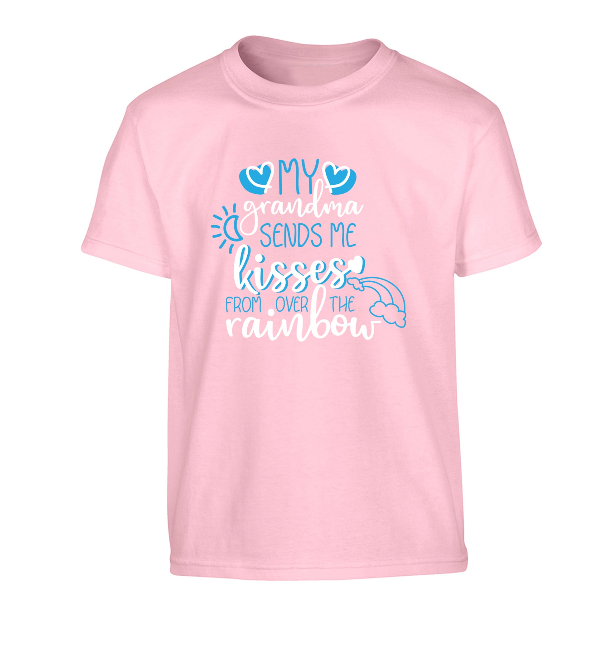 My grandma sends me kisses from over the rainbow Children's light pink Tshirt 12-13 Years