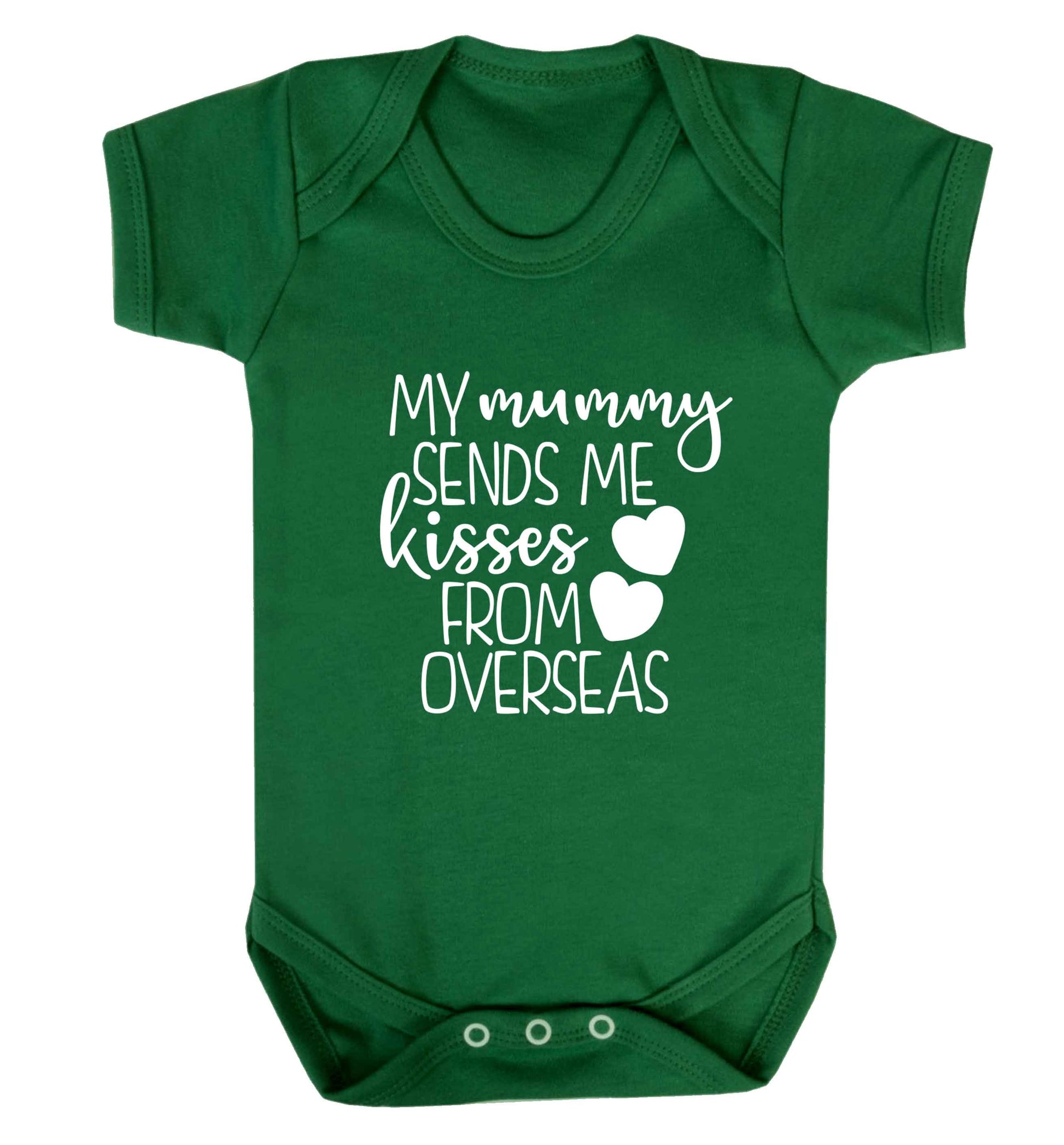 My mummy sends me kisses from overseas baby vest green 18-24 months