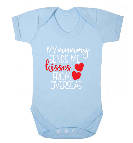 My mummy sends me kisses from overseas baby vest pale blue 18-24 months