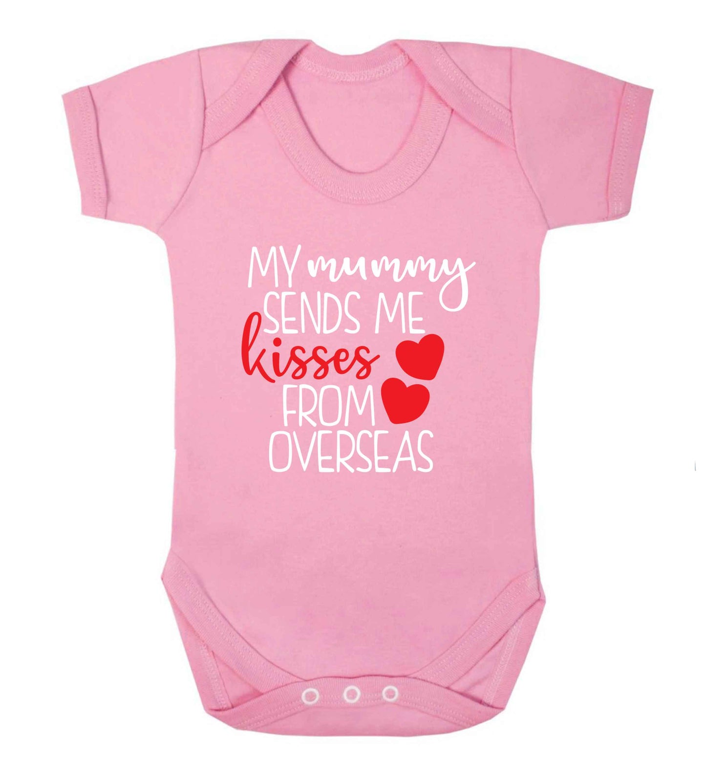 My mummy sends me kisses from overseas baby vest pale pink 18-24 months