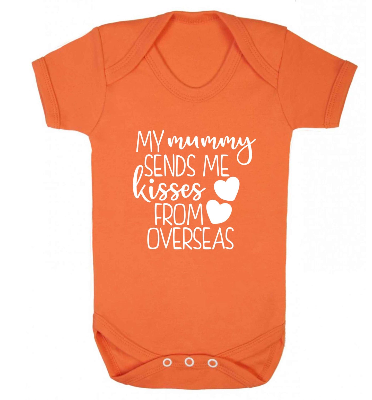 My mummy sends me kisses from overseas baby vest orange 18-24 months