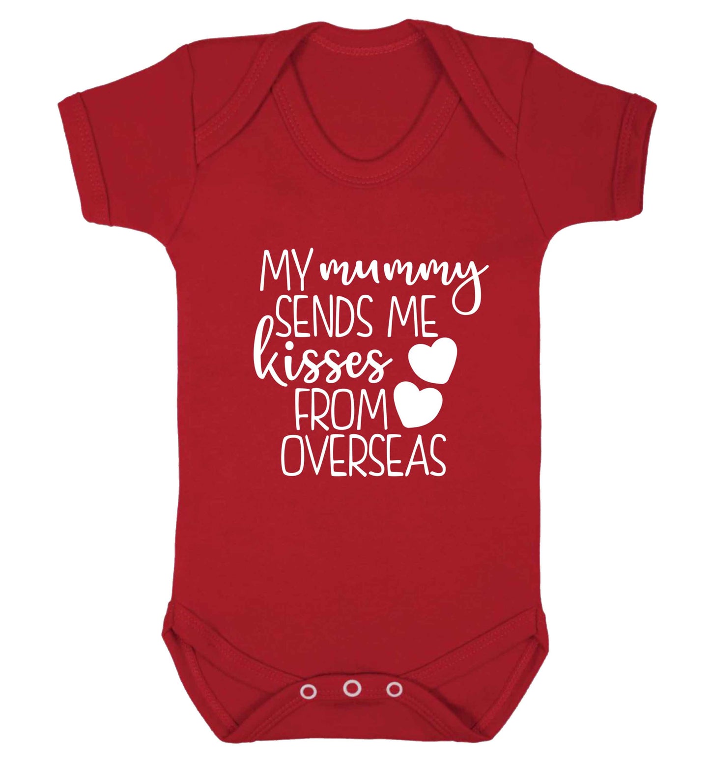 My mummy sends me kisses from overseas baby vest red 18-24 months
