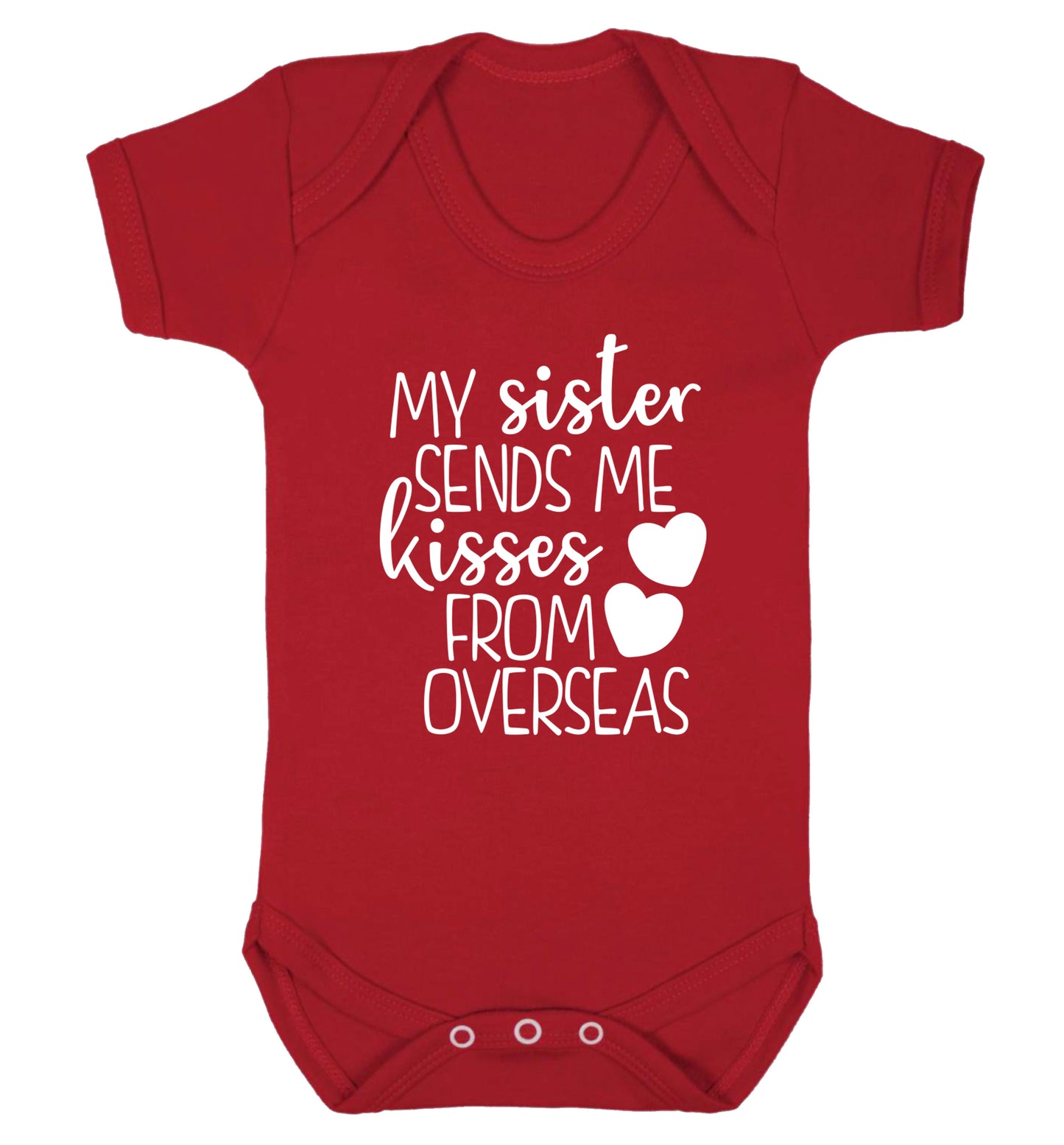 My sister sends me kisses from overseas Baby Vest red 18-24 months