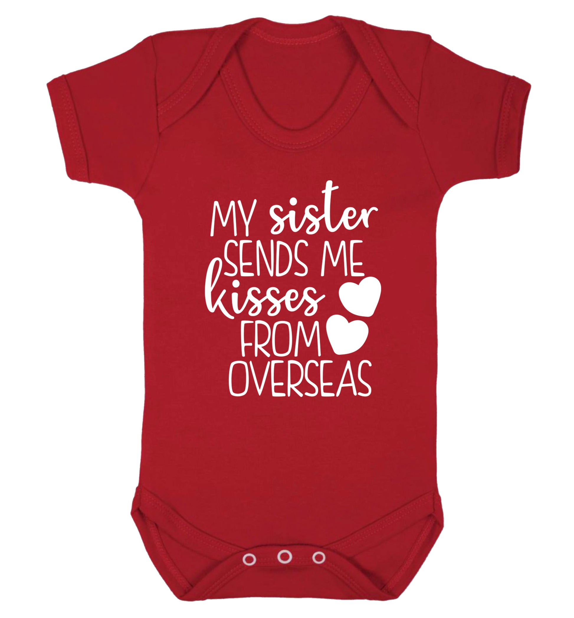 My sister sends me kisses from overseas Baby Vest red 18-24 months