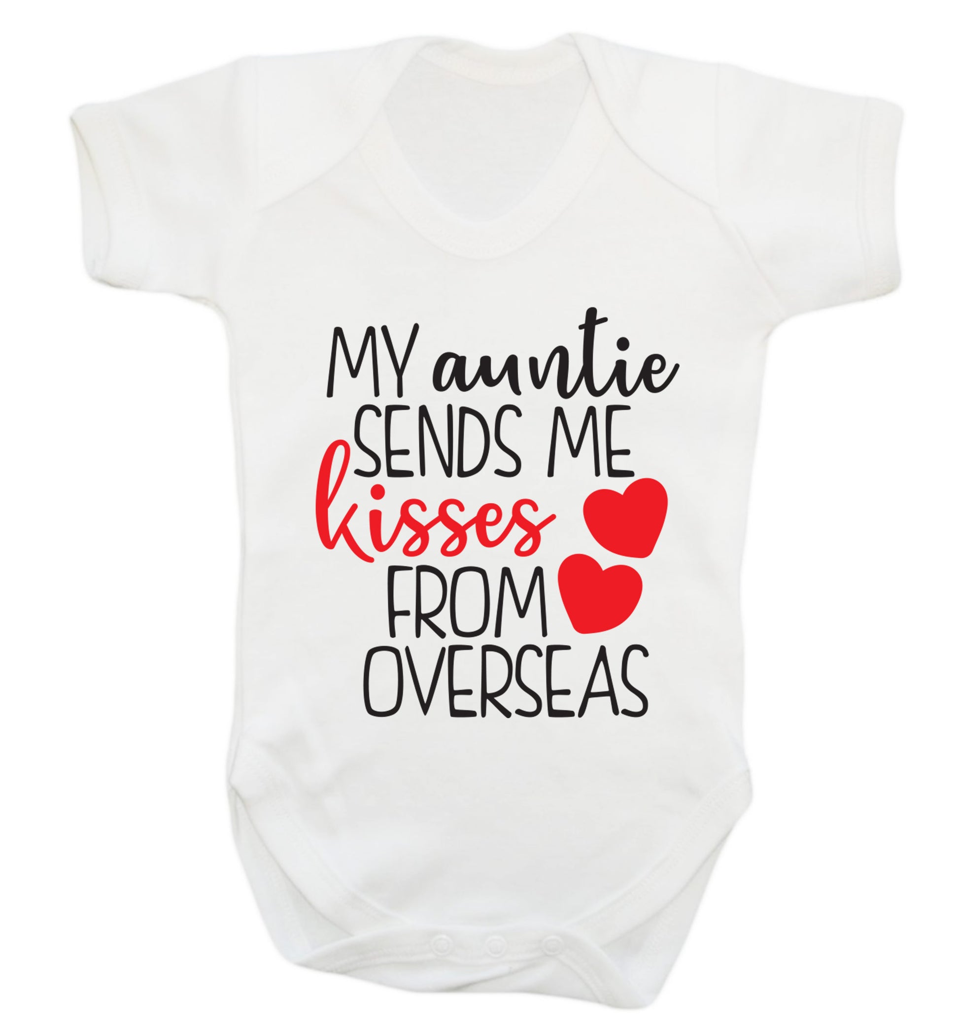 My auntie sends me kisses from overseas Baby Vest white 18-24 months