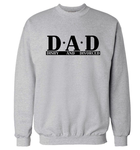 D.A.D meaning Dishy and Divorced Adult's unisex grey Sweater 2XL