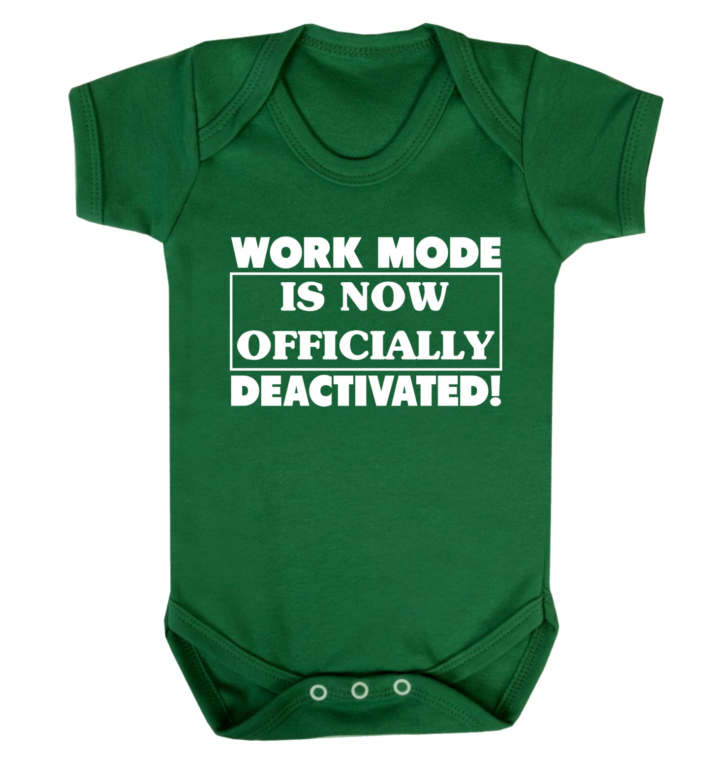 Work mode is now officially deactivated Baby Vest green 18-24 months