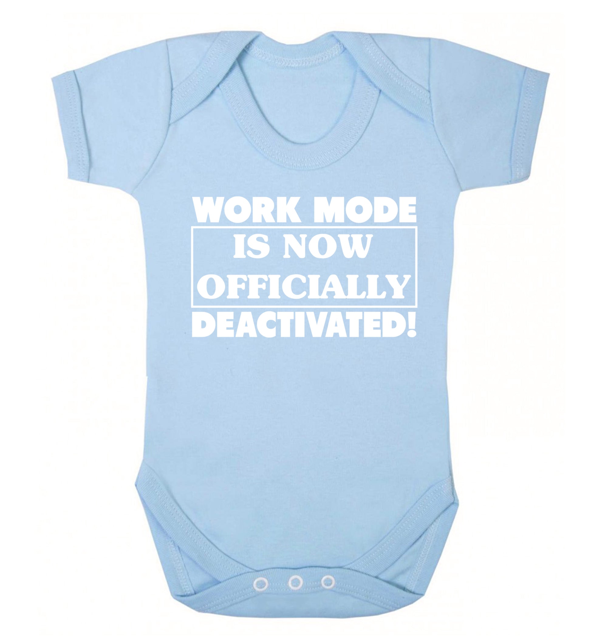 Work mode is now officially deactivated Baby Vest pale blue 18-24 months