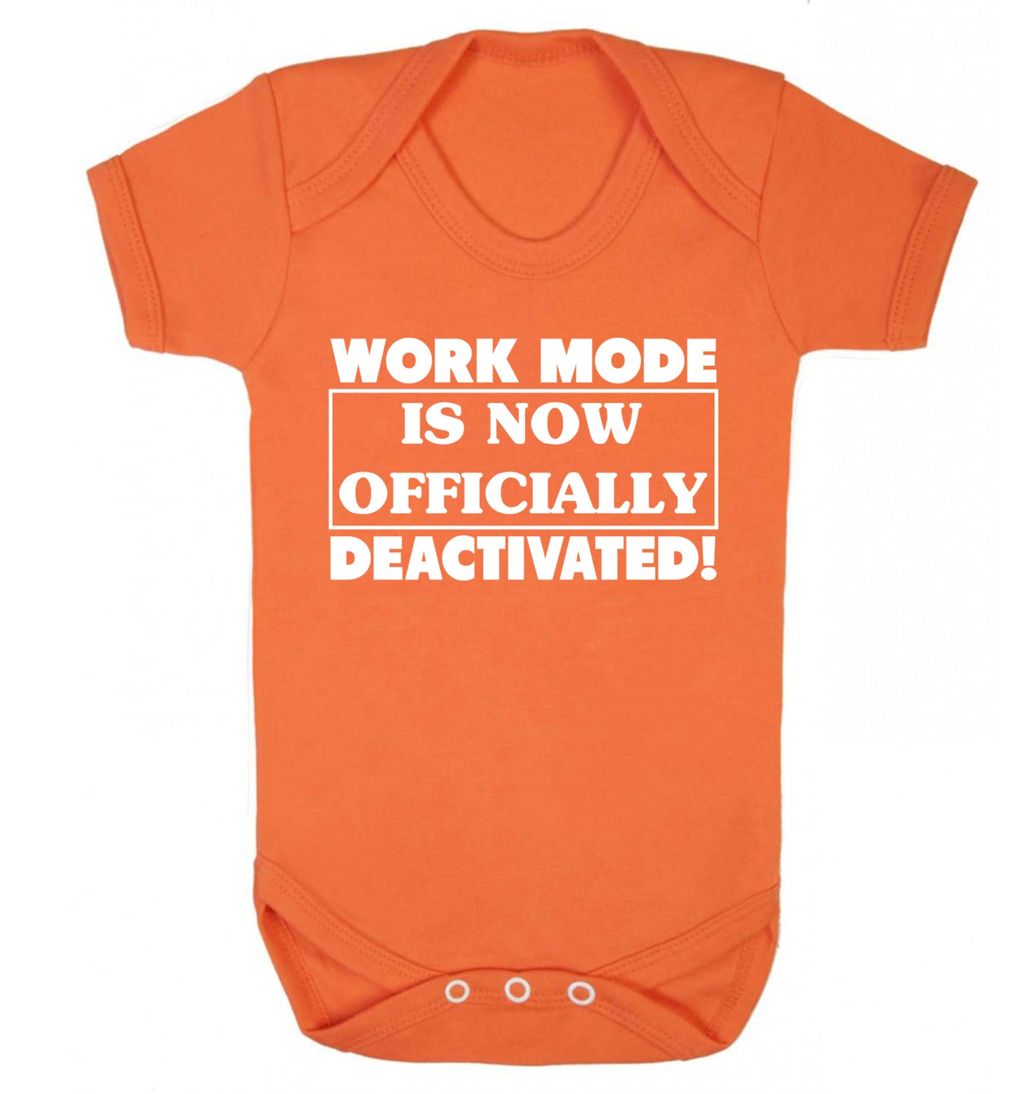 Work mode is now officially deactivated Baby Vest orange 18-24 months