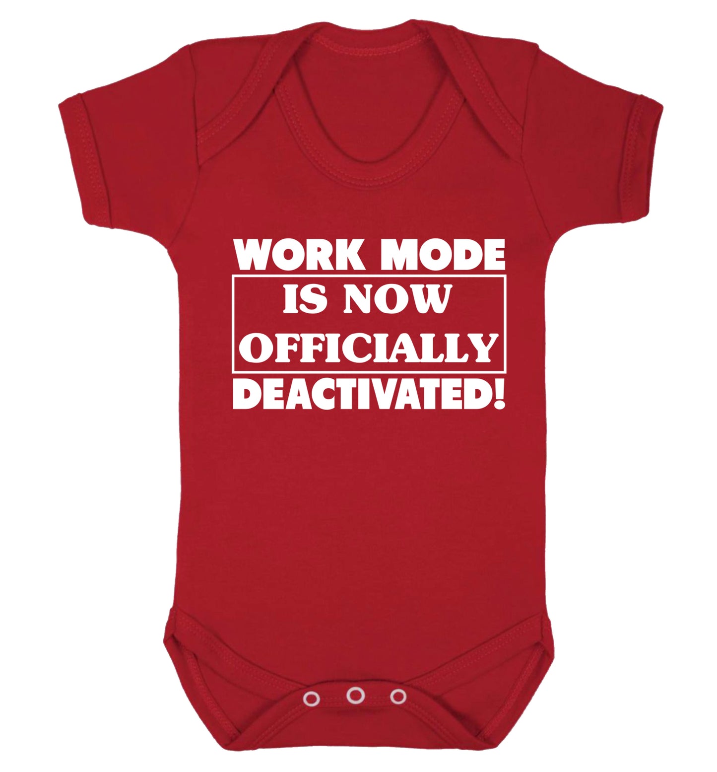 Work mode is now officially deactivated Baby Vest red 18-24 months
