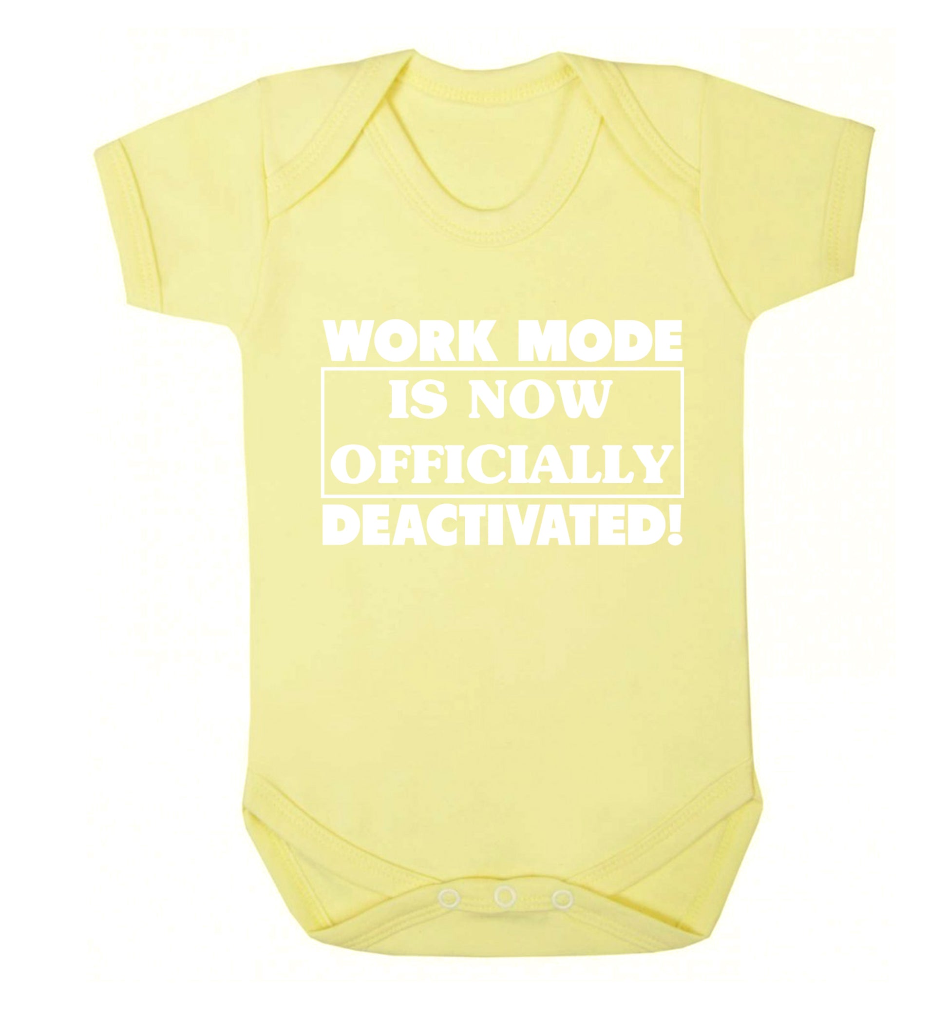 Work mode is now officially deactivated Baby Vest pale yellow 18-24 months