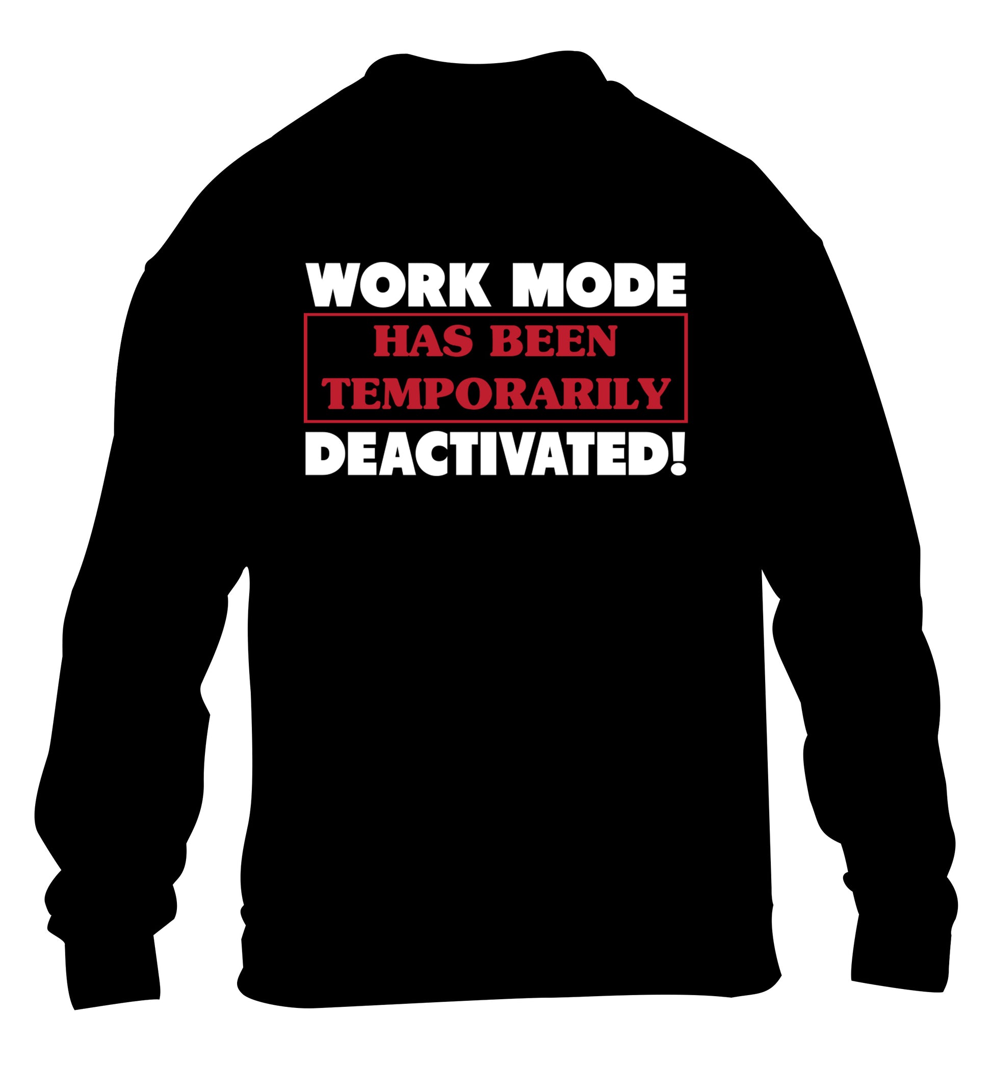 Work mode has now been temporarily deactivated children's black sweater 12-13 Years
