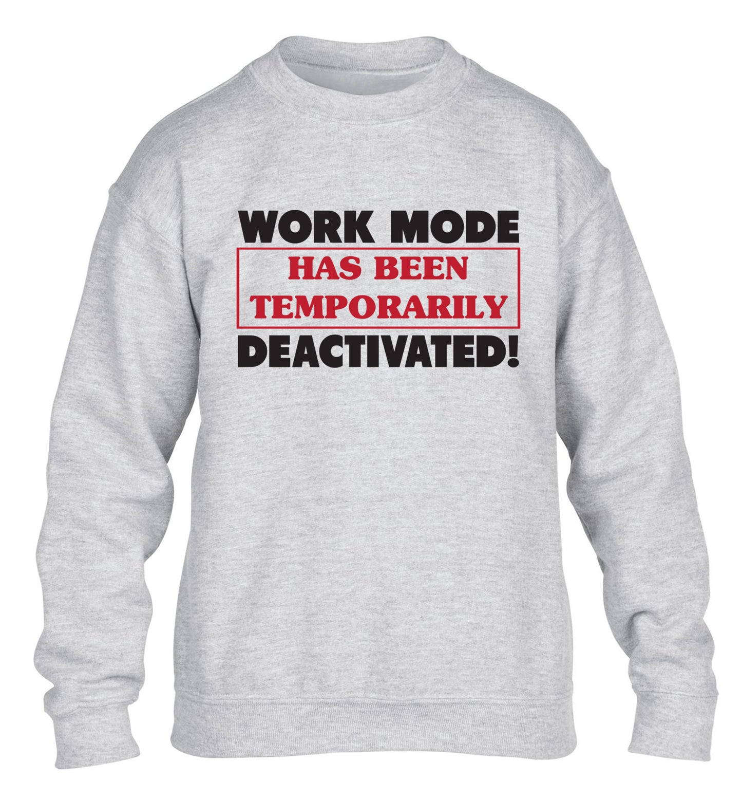 Work mode has now been temporarily deactivated children's grey sweater 12-13 Years